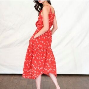 Trovata Birds of Paradise Red‎ Dandelion Dress Size Medium